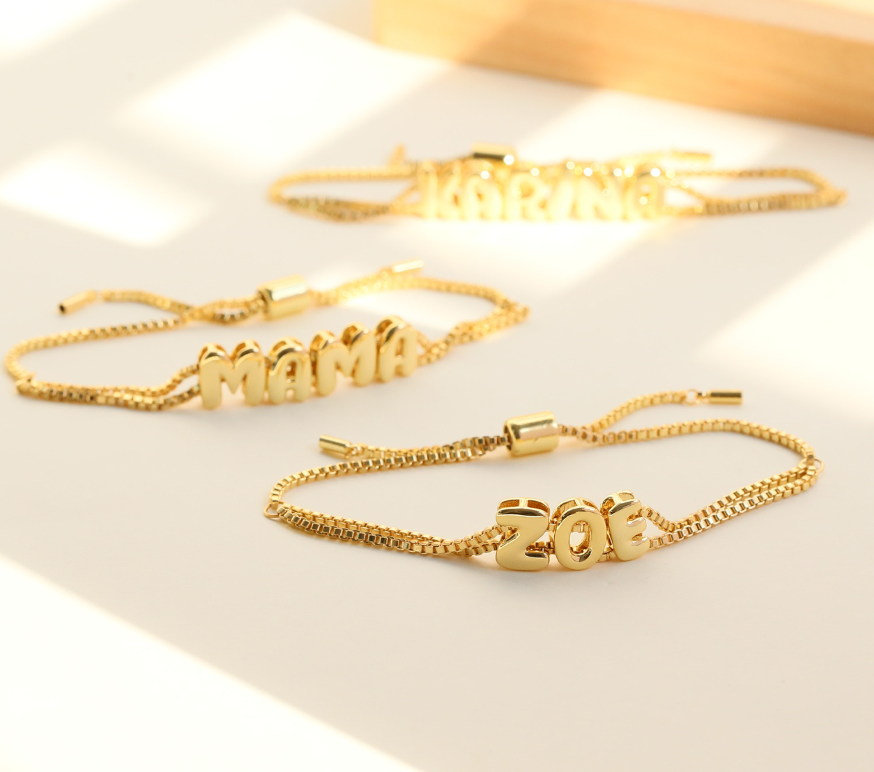 Custom Bubble Letter Bracelet