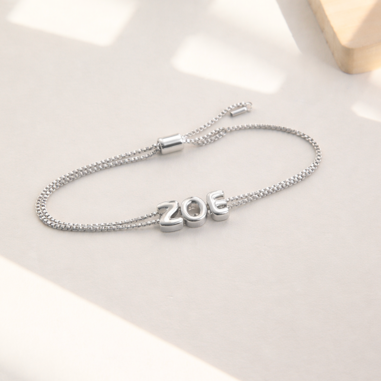 Custom Bubble Letter Bracelet