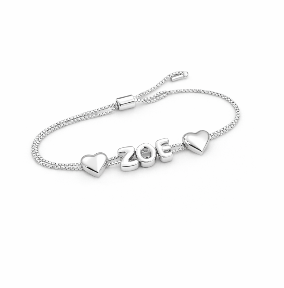 Custom Bubble Letter Bracelet