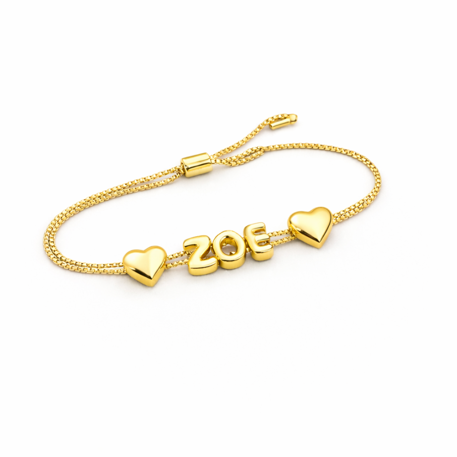 Custom Bubble Letter Bracelet