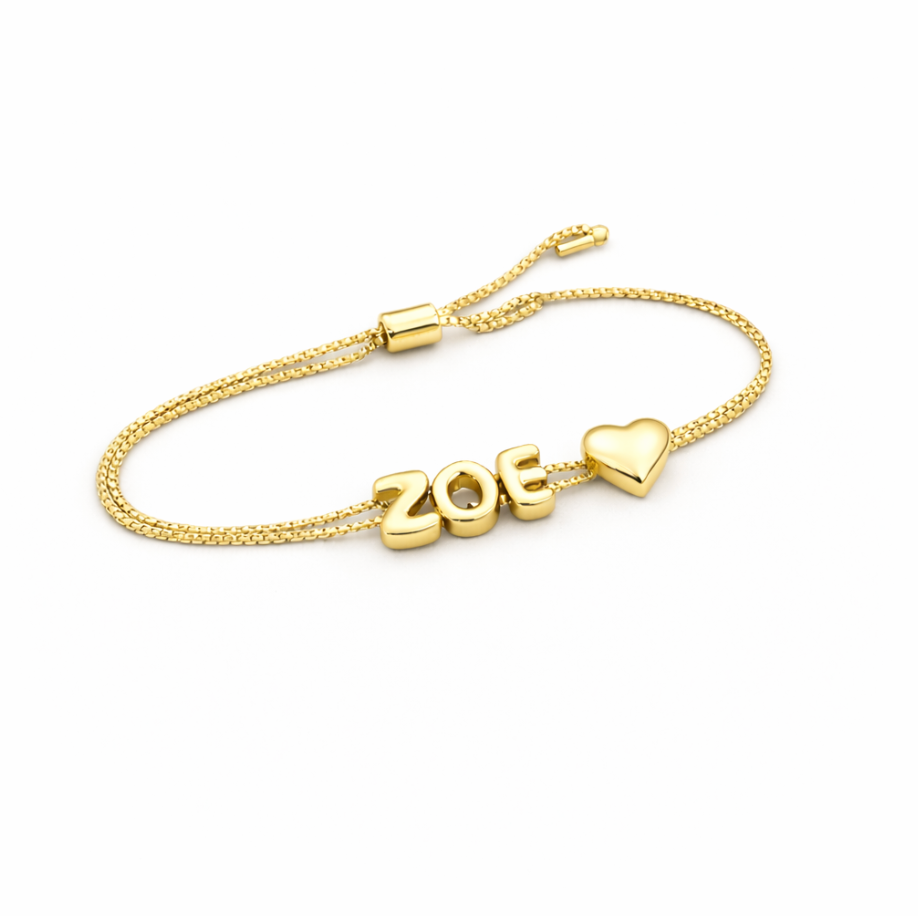 Custom Bubble Letter Bracelet